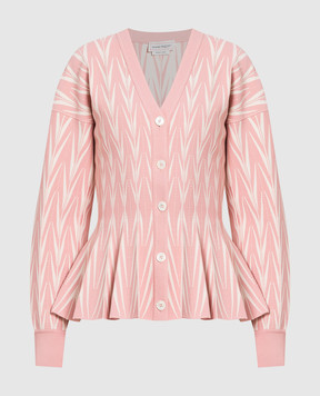 Alexander McQueen Pink cardigan in a geometric pattern 711382Q1A31
