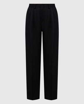 Anine Bing CARRIE black wool pants A033269000C