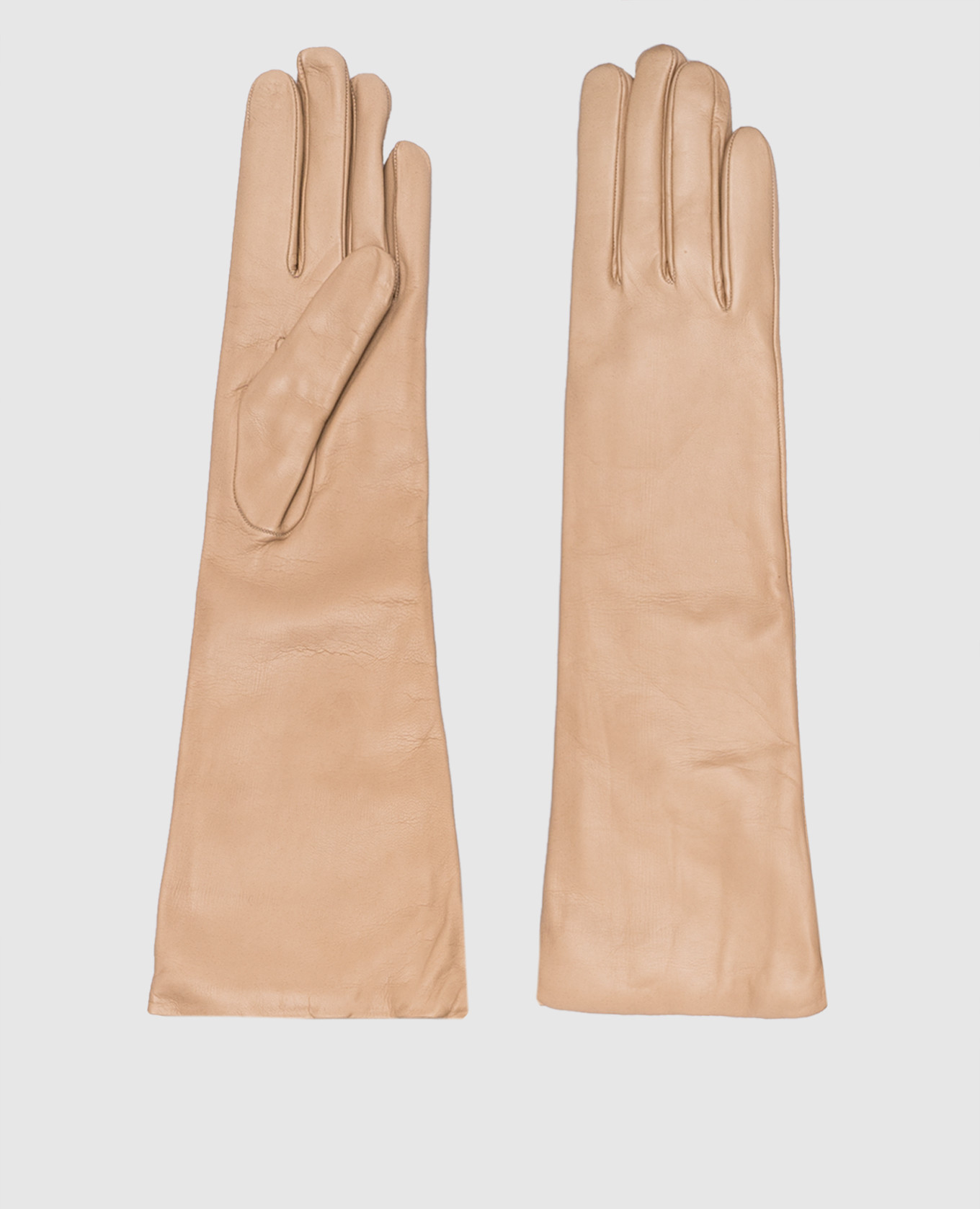 Beige leather gloves Caridei
