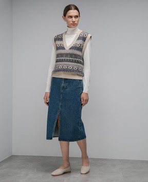 CO Blue denim skirt 3068SOCD