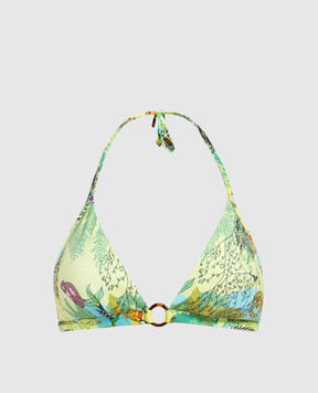 Vilebrequin Green bodice from Flechett swimsuit in a print FCTC3H03