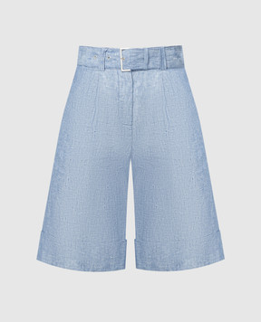 Peserico Blue linen shorts P04422A02489