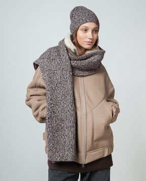 JOSEPH Black melange cashmere scarf JF008218