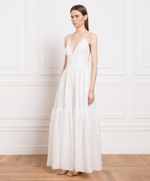 Ermanno Scervino - White maxi dress with lace D424Q604FWF