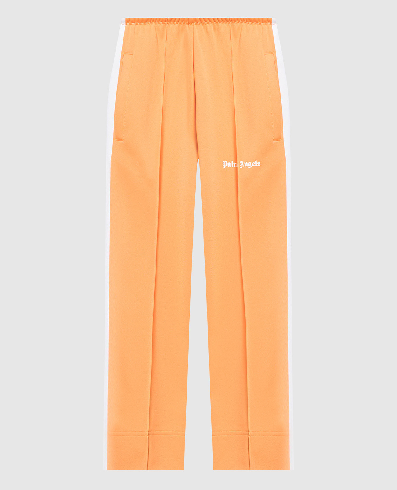 Orange sports pants with stripes palm angels