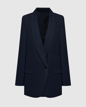 Brunello Cucinelli Blue jacket with monil chain M0R242204