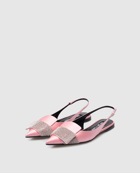 Sergio Rossi Paris pink crystal slingbacks B07710MAFT72