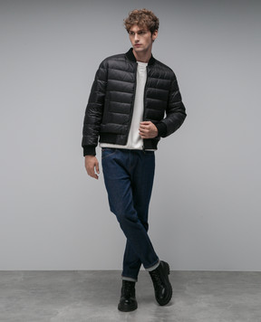 Be Florence Black down jacket with logo BE23M85