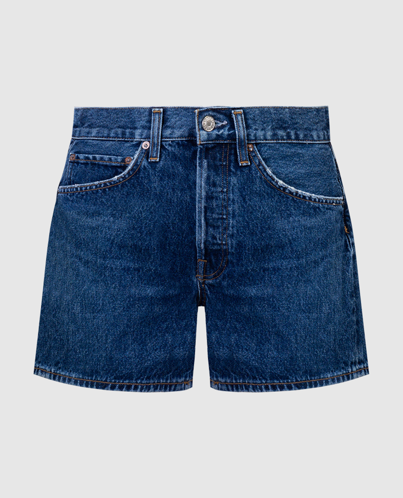 Blue denim shorts by parker long agolde