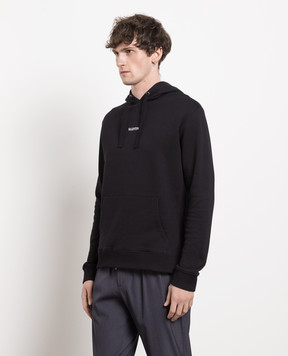 Valentino Black hoodie with contrast logo print VV3MF14F73Csh