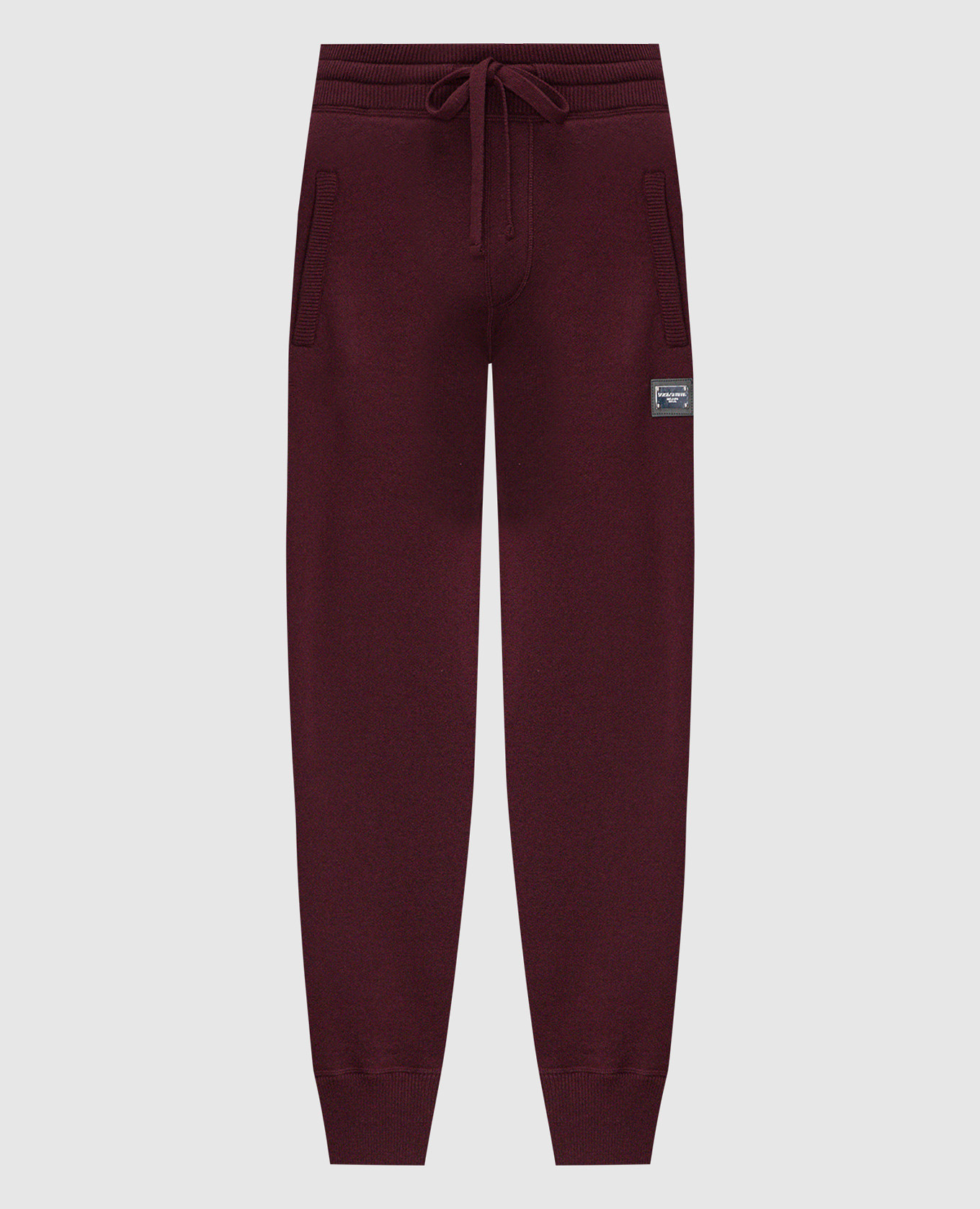 

Burgundy logo wool and cashmere joggers Dolce&Gabbana, Бордовый