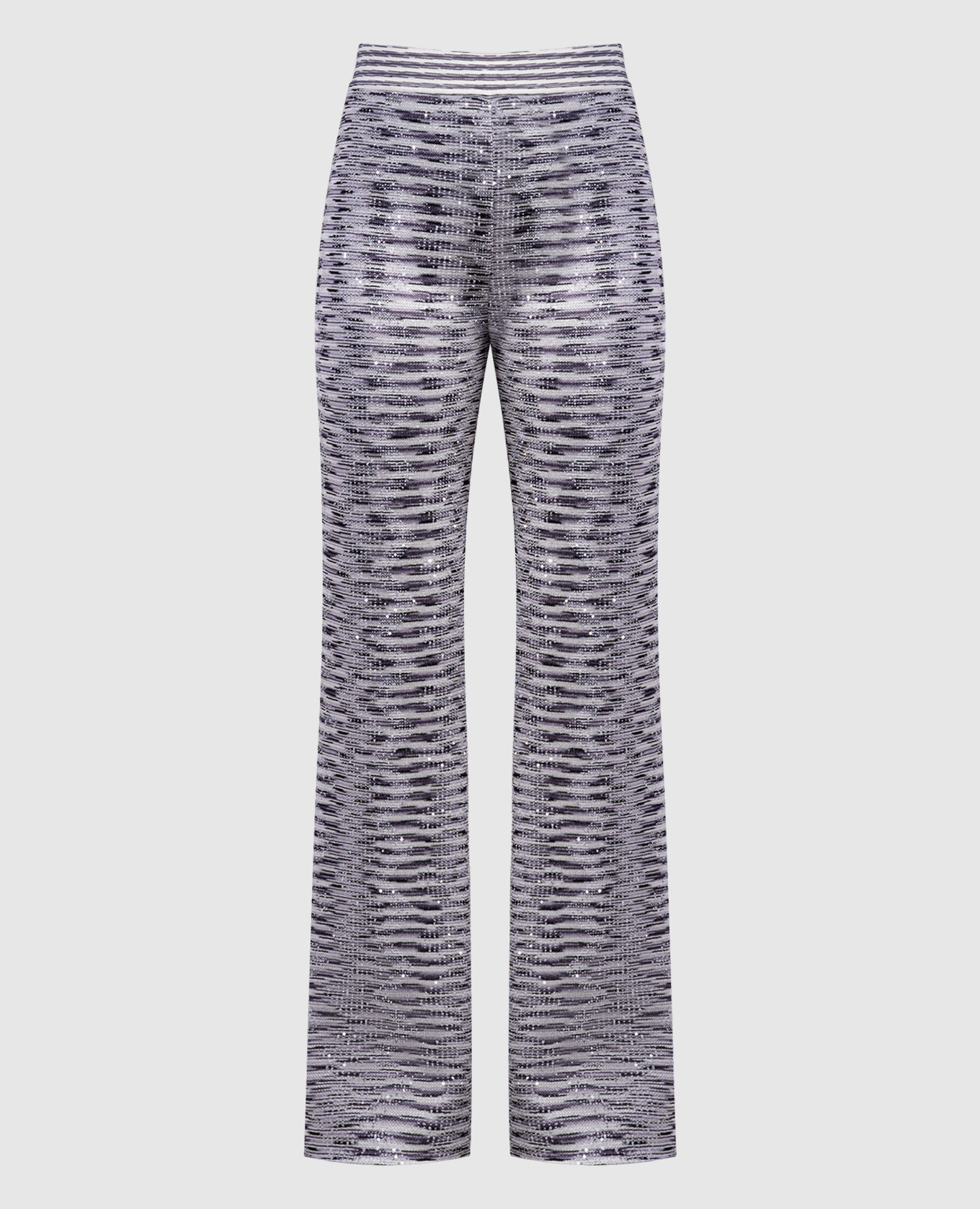 

White striped pants with sequins Missoni