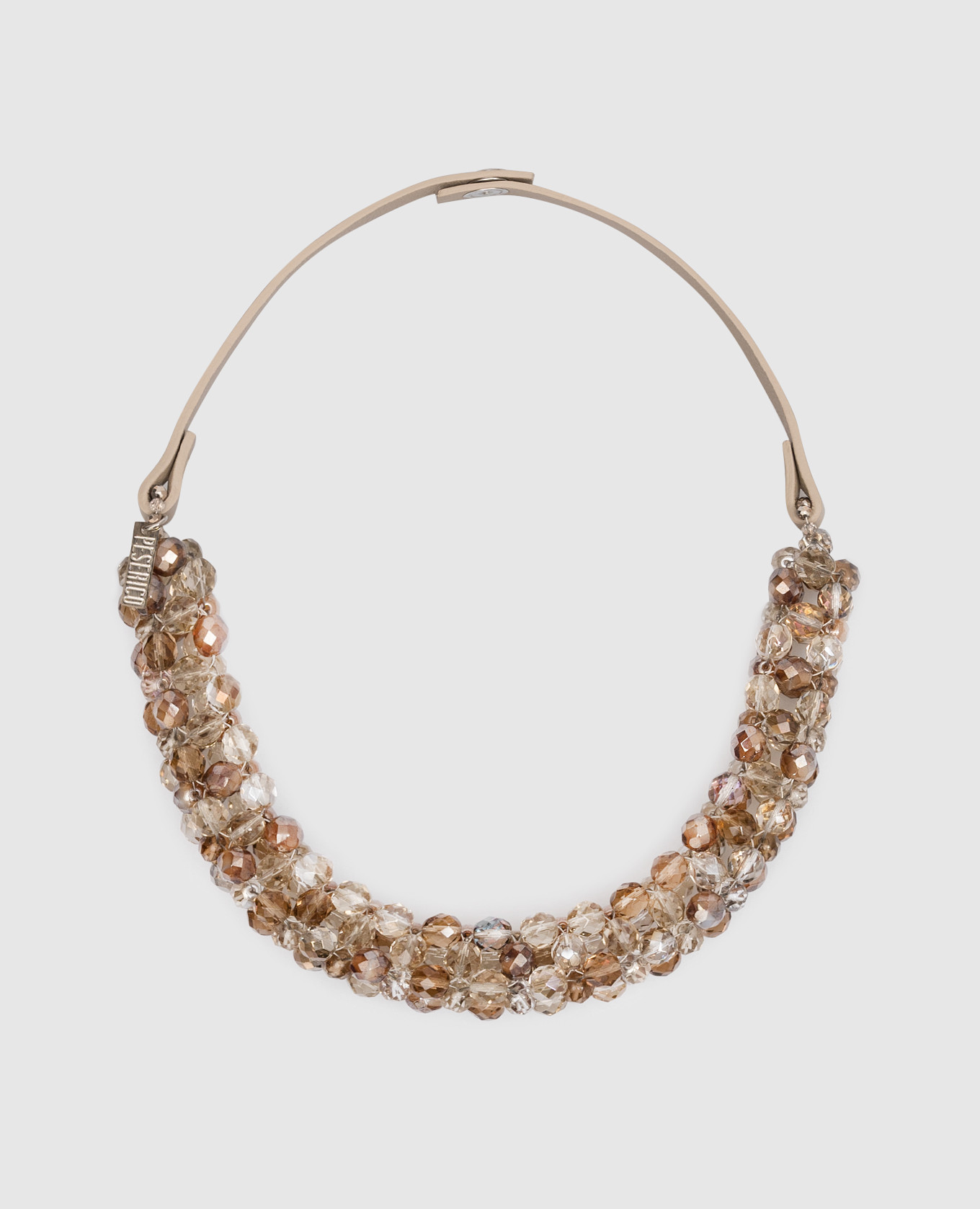 

Brown necklace with beads Peserico