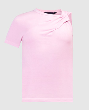 Juun.j Pink t-shirt on one shoulder JW4442W01X