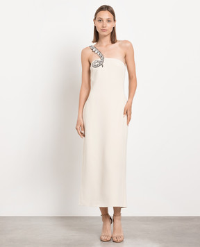 David Koma Beige midi dress with crystals SS23DK49D