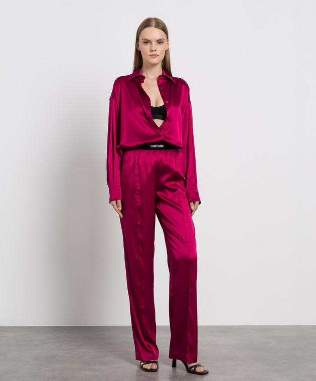 Tom Ford - Pantaloni fucsia in seta PAW397FAX881 acquista