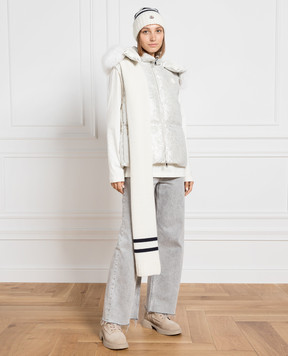 Moncler Silver down vest with logo 1A0009059726