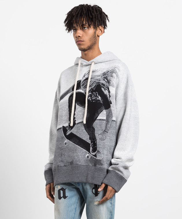 【関税無・国内発】 Palm Angels / Skater Graphic Hoodie Palm Angels - Gray Skater Graphic Hoodie PMHA055F22KNI001