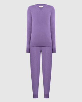 Babe Pay Pls Purple cashmere jumper and joggers suit MD9671307341PF
