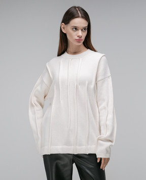 Gauchere White wool sweater P22327460451