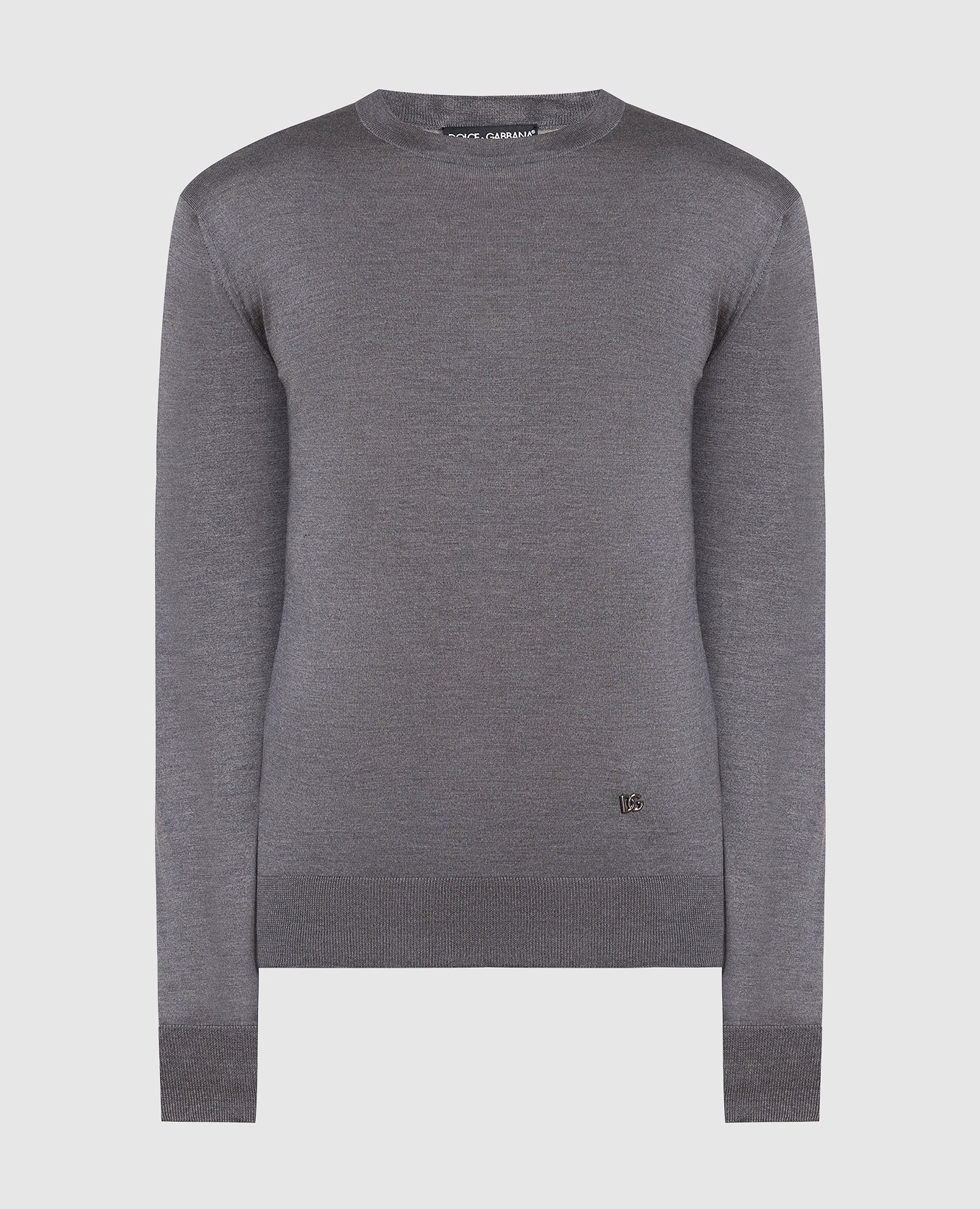 

Gray silk jumper with metallic DG logo Dolce&Gabbana, Серый