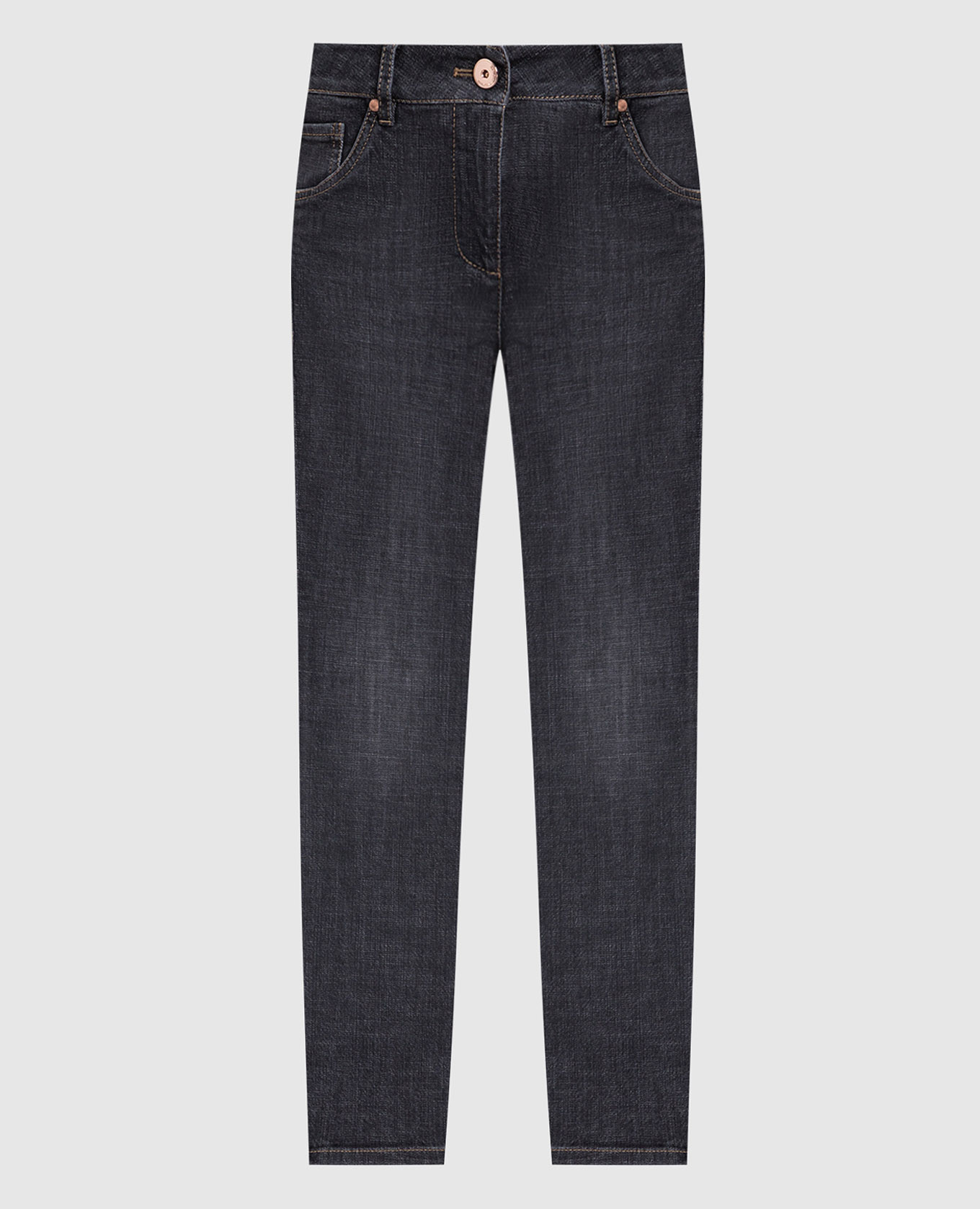 

Black skinny jeans with monil chain Brunello Cucinelli