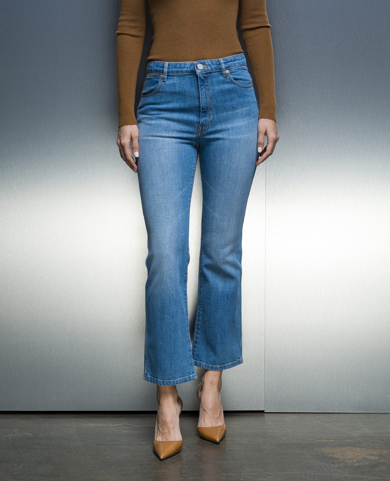 

Blue Duke flared jeans with a distressed effect JOSEPH