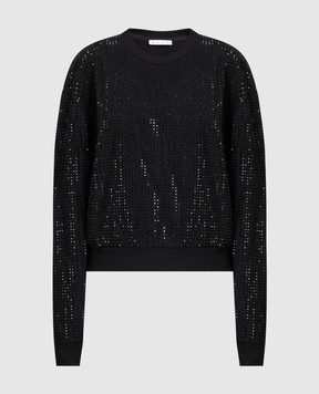 AREA Black sweatshirt with crystals 2204T43143