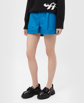 Simonetta Ravizza Blue leather shorts S02ST07L1