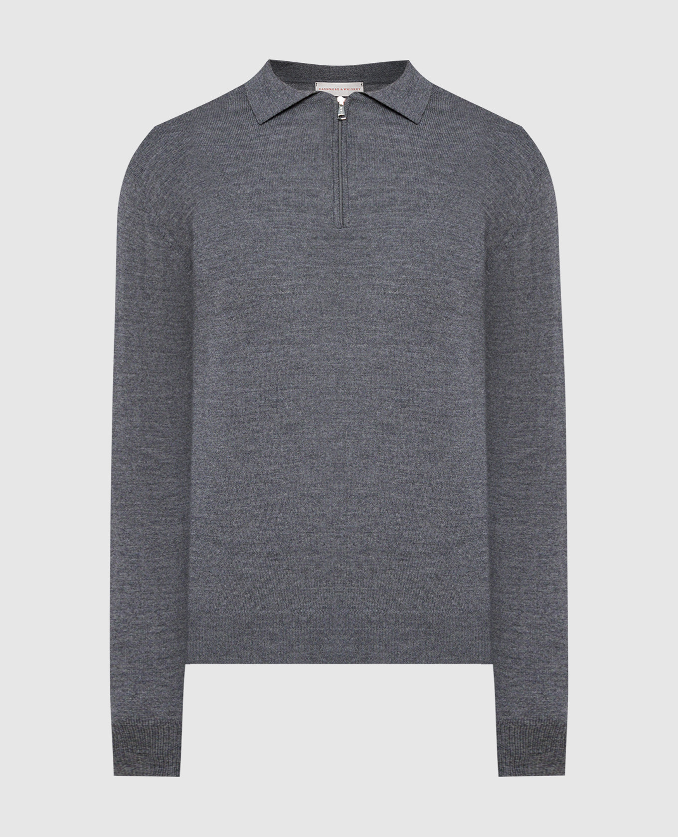 

Gray melange wool polo shirt Cashmere&Whiskey, Grey