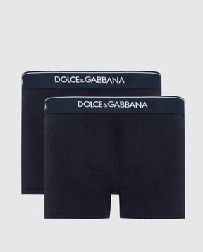 Dolce&Gabbana Set of blue boxer briefs with logo M9C07JONN95