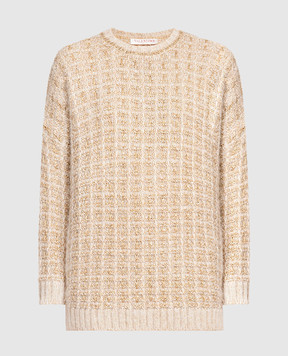 Valentino Beige sweater with lurex 2B3KC42X7P4