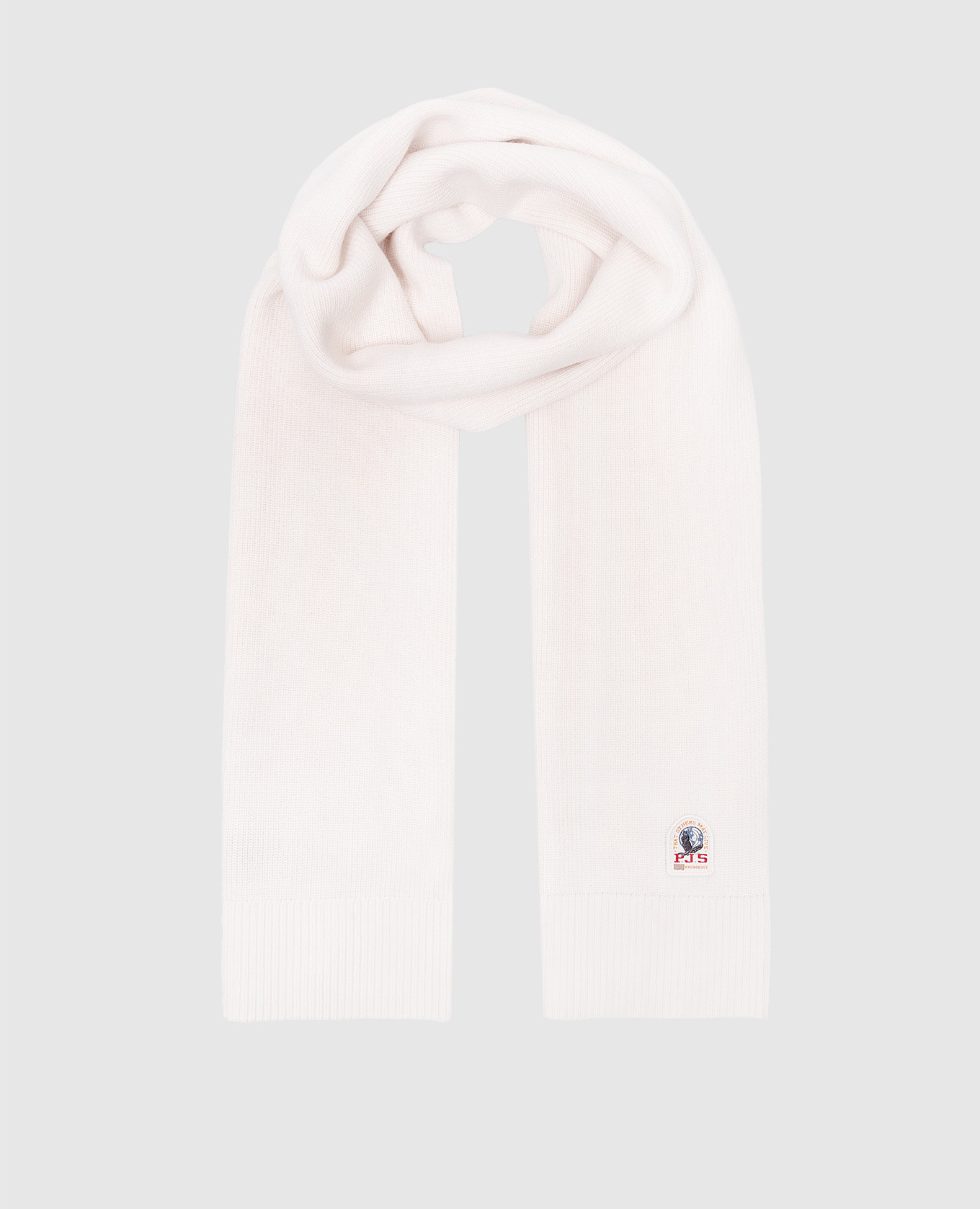 

White Basic Scarf with logo patch Parajumpers