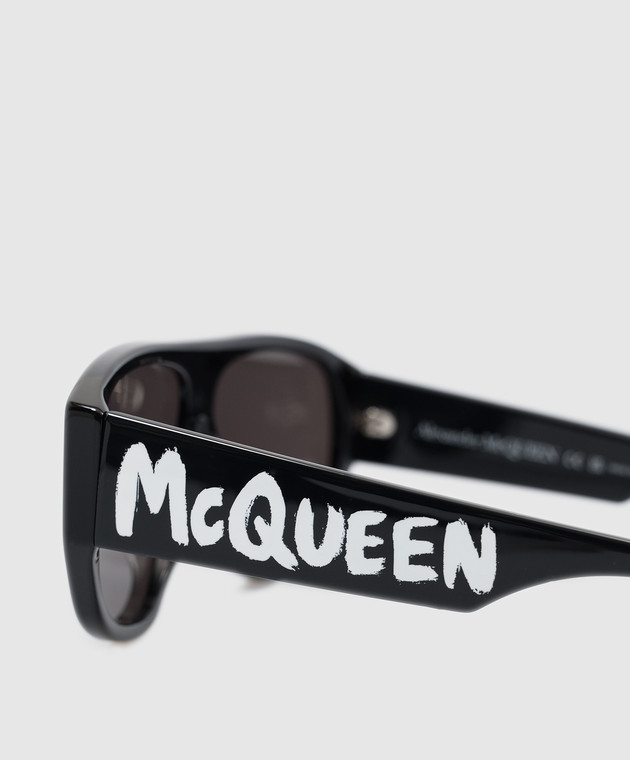 Alexander McQueen - Graffiti Mask black sunglasses 712384J0740
