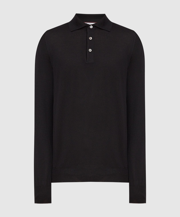 Brunello Cucinelli - Black wool and cashmere polo M2400295
