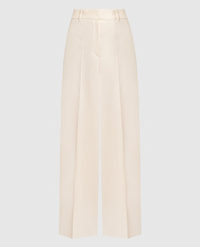 Off-White Beige pants made of wool OWCA174S23FAB003