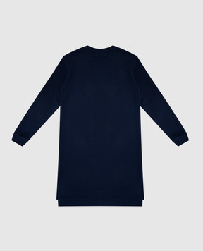 Dolce&Gabbana Blue dress with embroidery with crystals L5JD6LG7J2D