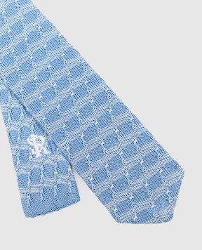 Stefano Ricci Children's blue patterned silk tie YCRMTSR8162
