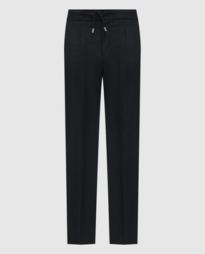 Enrico Mandelli Black wool and cashmere trousers GYM02B3821