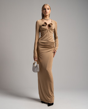 Magda Butrym Brown skirt with drapery SKIRT01177424