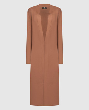 Enrico Mandelli Brown cardigan made of wool A7KD265252