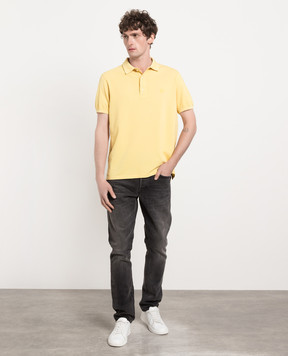 ISAIA Yellow polo shirt with logo MCT171JP003