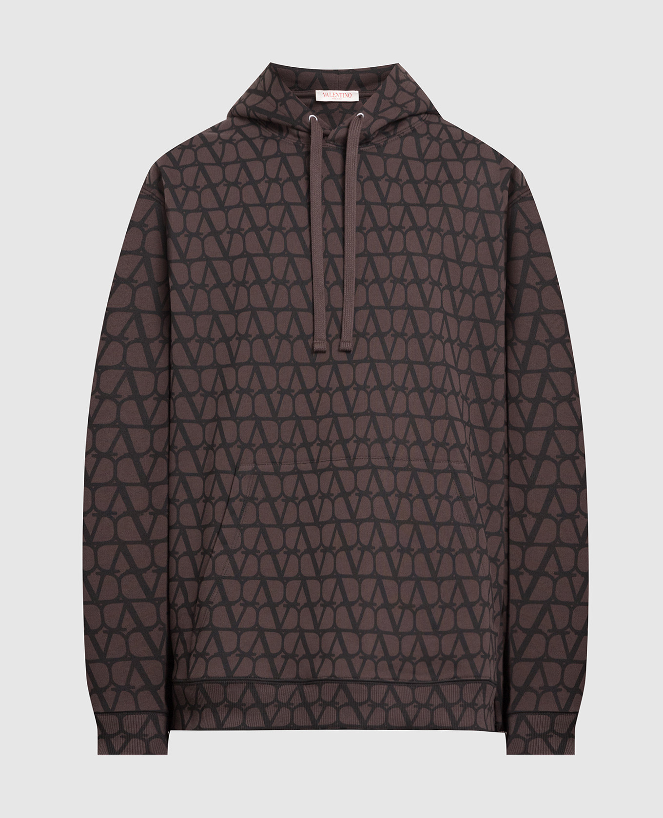 

Brown hoodie in Toile Iconographe print Valentino