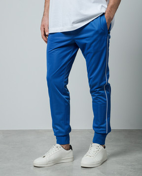 Dolce&Gabbana Blue joggers with logo patch GZ45ATHU7B0