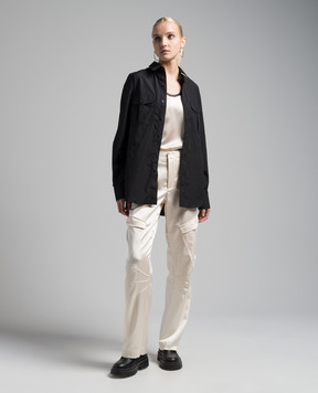 Dondup Camila logo cargo pants in beige DP700RS0046DXXX