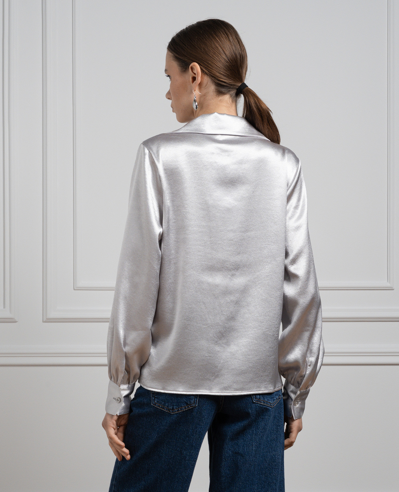 Mylah silver blouse Anine Bing 4