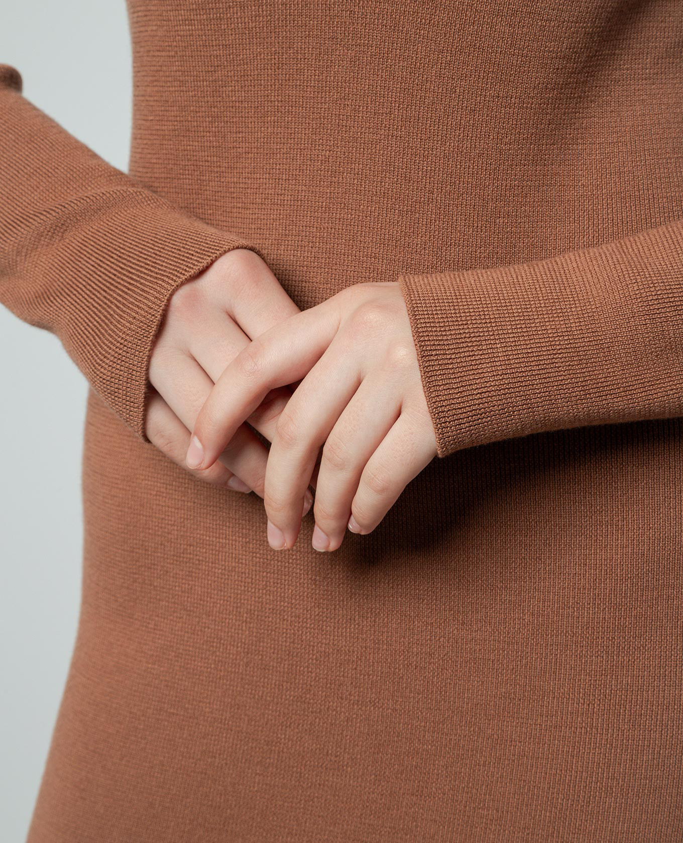 Brown dress made of wool Enrico Mandelli 4