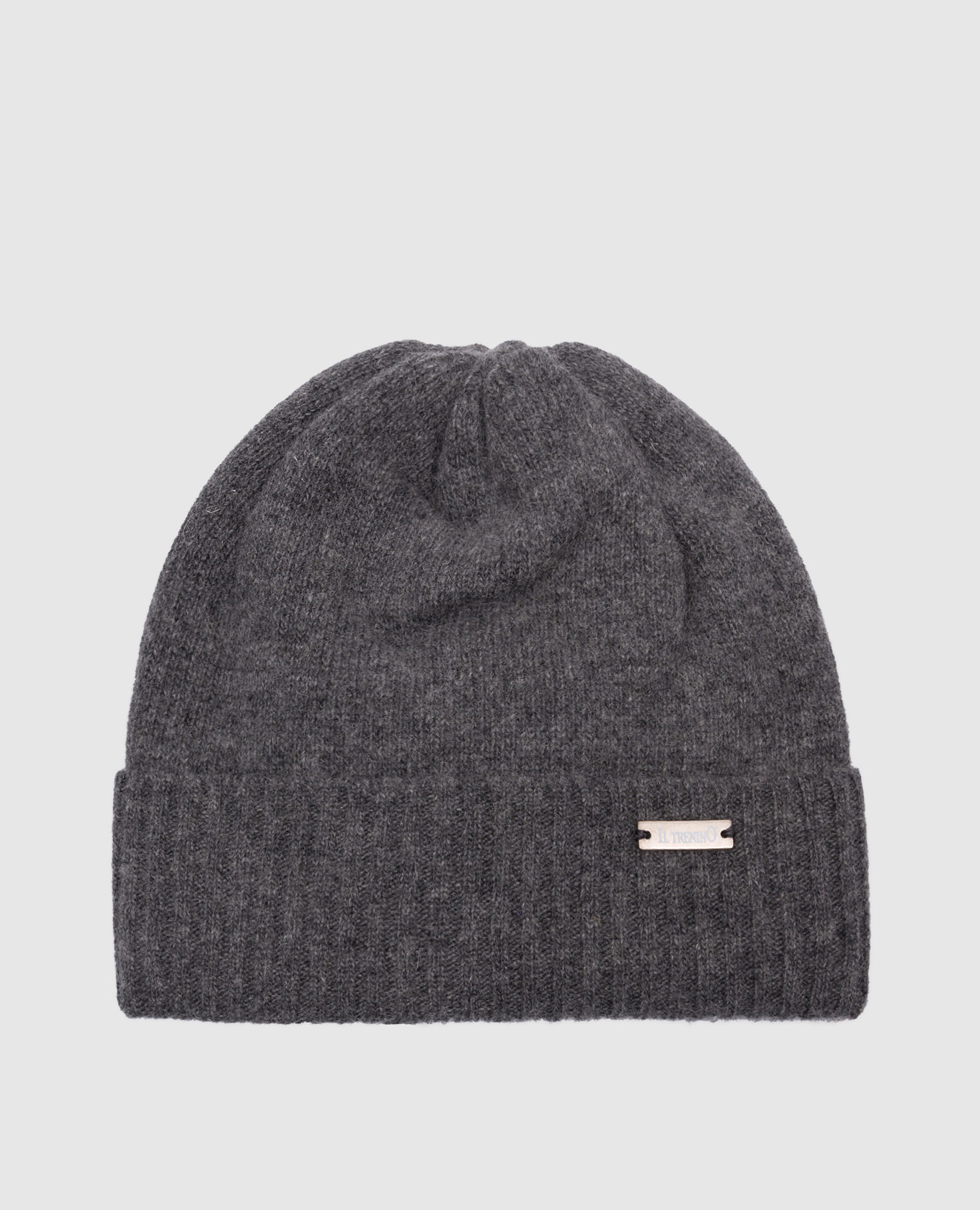 

Children's gray wool and cashmere hat with logo Il Trenino, Серый
