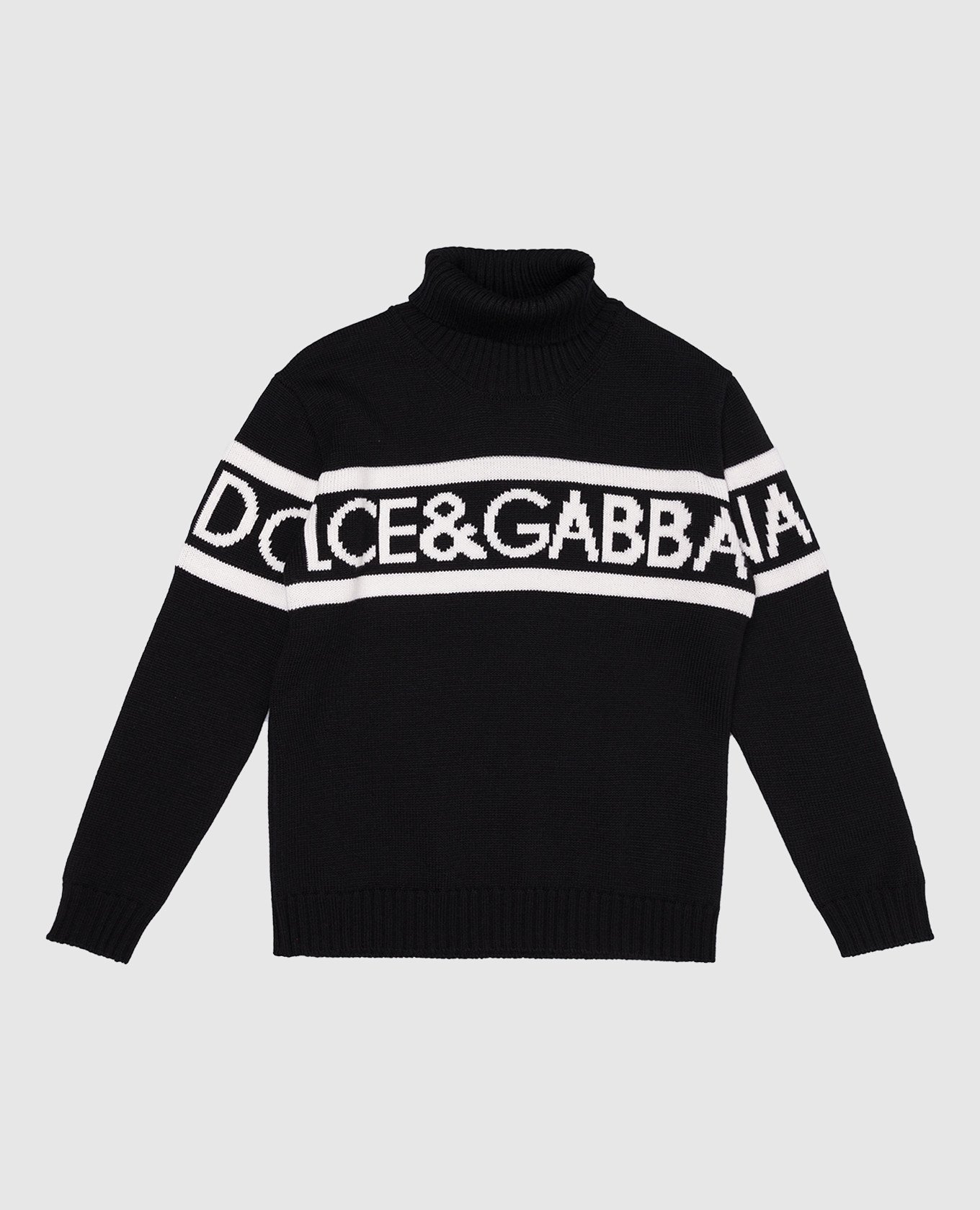 

Children's black wool sweater with a logo pattern Dolce&Gabbana