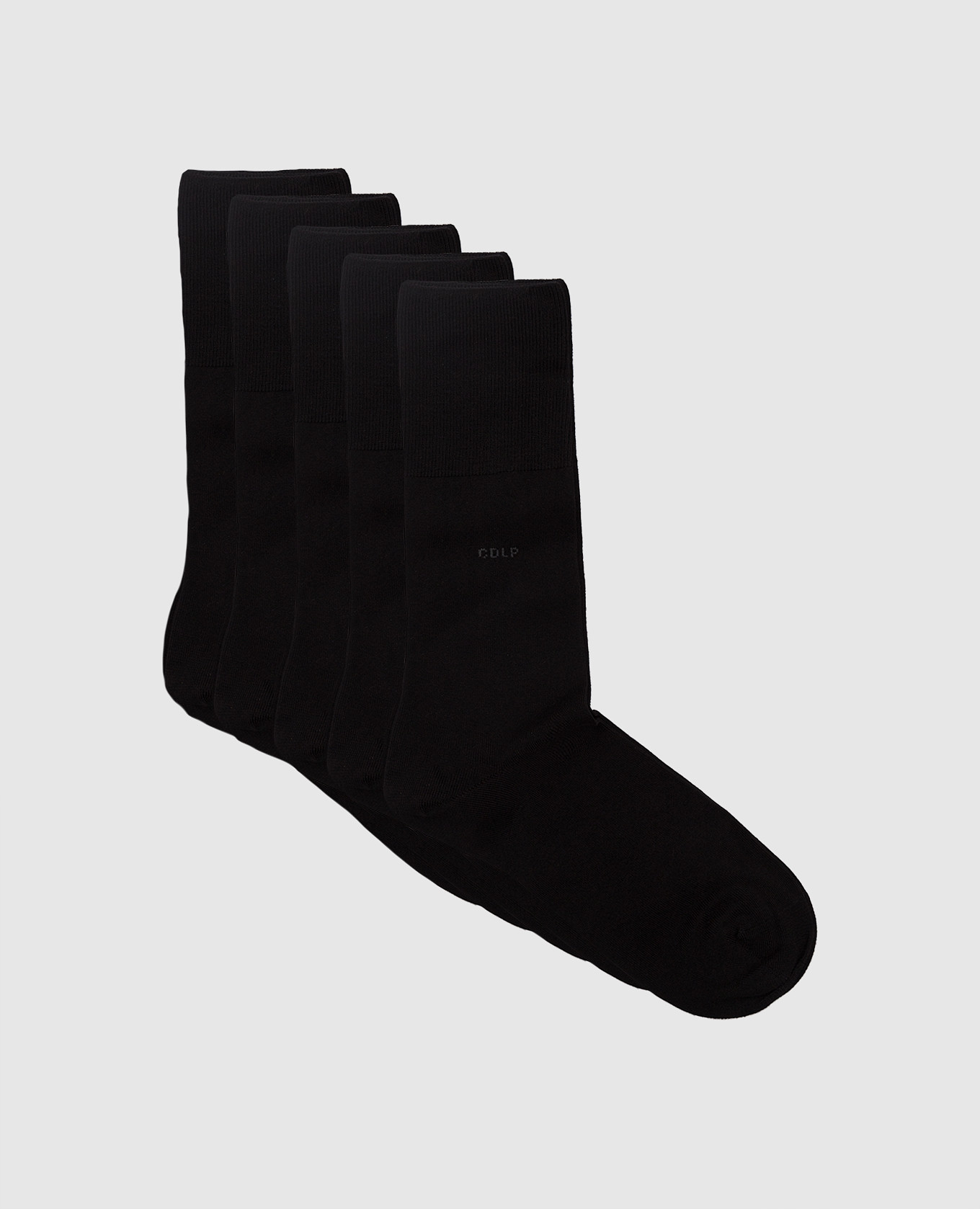 

Set of black socks with logo pattern CDLP, Черный